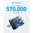Kép 4/5 - ANKER Hálózati Töltő, 323, 33W, USB-C, USB-A, EU, fekete -  A2331G11