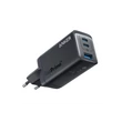 Kép 1/4 - ANKER Hálózati Töltő, GaNPrime 65W, 3 port, 2xUSB-C + 1xUSB-A, PowerIQ 4.0, fekete - A2668311