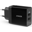 Kép 1/3 - ANKER Hálózati Töltő, PowerPort II, 2 portos, 24W USB, fekete -  A2021L11