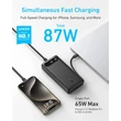 Kép 2/5 - ANKER Powerbank 20000mAh, 65W, 1xUSB-C, 1xUSB-A, Beépített USB-C töltő kábel, fekete - A1383H11