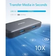 Kép 3/5 - ANKER USB HUB, PowerExpend 5-in-1, USB-C Media Hub, 4K HDMI, 2xUSB3.0, SD/TF kártyaolvasóval - A8334HA1