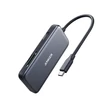 Kép 1/5 - ANKER USB HUB, PowerExpend 5-in-1, USB-C Media Hub, 4K HDMI, 2xUSB3.0, SD/TF kártyaolvasóval - A8334HA1
