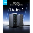 Kép 1/4 - ANKER USB HUB Docking Station, , Prime 14-in-1, 160W,Dual Display, 2x 4K HDMI, USB-C 10Gbps, szürke - A83B63A1