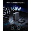Kép 2/4 - ANKER USB HUB Docking Station, , Prime 14-in-1, 160W,Dual Display, 2x 4K HDMI, USB-C 10Gbps, szürke - A83B63A1