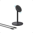 Kép 1/5 - ANKER Vezeték Nélküli Töltő és Állvány, MagGo, 15W, iPhone-hoz, EU, fekete - A25X1H11