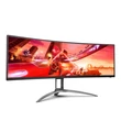 Kép 3/5 - AOC Ívelt Gaming 165Hz monitor 48,8" AG493UCX2, 5120x1440 32:9, 400cd/m2, 1ms, HDMIx3/DisplayPort/USBx3
