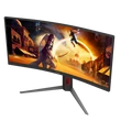 Kép 4/5 - AOC Ívelt Gaming 180Hz Fast VA monitor 34" CU34G4, 3440x1440, 21:9, 300 cd/m2, 0.5 ms, HDMIx2/DisplayPort