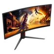 Kép 3/5 - AOC Ívelt Gaming 180Hz Fast VA monitor 34" CU34G4, 3440x1440, 21:9, 300 cd/m2, 0.5 ms, HDMIx2/DisplayPort