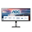 Kép 1/5 - AOC VA monitor U34V5C/BK, 3440x1440, 21:9, 300cd/m2, 1ms, HDMI/DisplayPort/USB-C/4xUSB, hangszóró