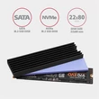 Kép 2/5 - AXAGON CLR-M2L6 alumínium passzív hűtő M. 2 SSD-hez