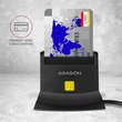 Kép 3/5 - AXAGON CRE-SM2 4-FOGLALATÚ SMART CARD OLVASÓ (Univerzális Smart / ID és SD / microSD / SIM kártyaolvasó)