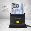 Kép 2/5 - AXAGON CRE-SM2 4-FOGLALATÚ SMART CARD OLVASÓ (Univerzális Smart / ID és SD / microSD / SIM kártyaolvasó)