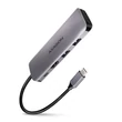 Kép 1/5 - AXAGON HMC-5 SuperSpeed USB-C COMBO 5in1 USB Hub, ezüst