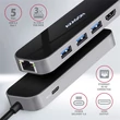Kép 2/5 - AXAGON HMC-6GL SuperSpeed USB-C Combo 6in1 USB Hub, fekete