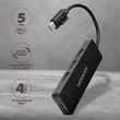 Kép 2/5 - AXAGON HUE-G1A 4 portos USB-C slim hub, fekete