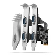 Kép 1/3 - AXAGON PCEA-S4N PCIE VEZÉRLŐ 4X SOROS (PCIe vezérlő négy soros porttal 250 kbps, ASIX AX99100, Normál & alacsony profil)