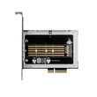 Kép 3/5 - AXAGON PCEM2-NC PCIE NVME M.2 x4 M-Key slot adapter passzív hűtéssel
