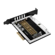 Kép 2/5 - AXAGON PCEM2-NC PCIE NVME M.2 x4 M-Key slot adapter passzív hűtéssel
