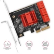 Kép 3/4 - AXAGON PCES-SA6 PCIE CONTROLLER 6X SATA 6G (Hatcsatornás SATA III PCI-Express vezérlő hat belső SATA porttal)