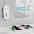 Kép 1/2 - BLACKBIRD Utazós Hálózati adapter 18W 2xPD25W + 1xLightning + 2xUSB, Fehér