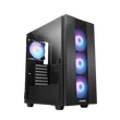 Kép 1/5 - CHIEFTEC Ház Gaming Hunter 2, ATX, 4x120mm RGB ventilátor, RGB vezérlő, Tápegység nélkül, Edzett Üveg, Fekete