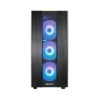 Kép 2/5 - CHIEFTEC Ház Gaming Hunter 2, ATX, 4x120mm RGB ventilátor, RGB vezérlő, Tápegység nélkül, Edzett Üveg, Fekete