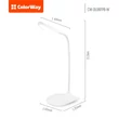 Kép 5/5 - COLORWAY Asztali LED lámpa beépített akkumulátor, flexibilis, 5500-6000k, 115 lm, fehér (CW-DL06FPB-W)