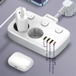 Kép 5/5 - COLORWAY Hálózati elosztó, CW-CHE24PDW, 2 dugalj, 3xUSB-A, 1xUSB-C 2m, fekete