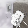 Kép 4/5 - COLORWAY Hálózati elosztó, CW-CHE24PDW, 2 dugalj, 3xUSB-A, 1xUSB-C 2m, fekete