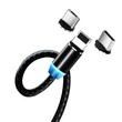 Kép 3/5 - COLORWAY Kábel, Cable 3in1 (Lightning+MicroUSB+Type-C) Magnetic 2.4A 1M black (CW-CBUU020-BK)