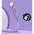 Kép 4/5 - COLORWAY Kábel, USB - Apple Lightning (soft silicone) 2.4A 1m lila (CW-CBUL044-PU)