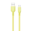 Kép 2/5 - COLORWAY Kábel, USB - MicroUSB (soft silicone) 2.4A 1m sárga