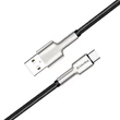 Kép 4/5 - COLORWAY Kábel,  USB - Type-C (head metal) 2.4A 1m black (CW-CBUC046-BK)
