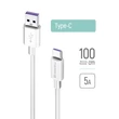 Kép 3/5 - COLORWAY Kábel, USB Type-C CW-CBUC019-WH, gyors töltés, 5,0A 1M fehér