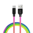 Kép 2/3 - COLORWAY Kábel, USB Type-C (multicolor) 2.4A 1m (CW-CBUC018-MC)