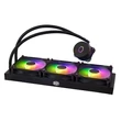 Kép 3/5 - COOLER MASTER CPU hűtő MASTERLIQUID 360L CORE ARGB (vízhűtés), 3 Ventilátoros, LGA1700 támogatással, fekete