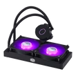 Kép 3/5 - COOLER MASTER CPU hűtő MASTERLIQUID ML240L V2 RGB (vízhűtés) + Kontroller, LGA1700 támogatással fekete