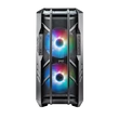 Kép 2/5 - COOLER MASTER Ház ATX HAF 700 + 5db Ventilátor + ARGB Gen2 Kontroller + HUB, Tápegység nélkül, Üvegfalú, fekete