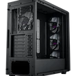 Kép 3/4 - COOLER MASTER Ház ATX MasterBox 600, 4db ARGB Ventilátor, Tápegység nélkül, Üvegfalú, fekete