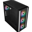 Kép 2/4 - COOLER MASTER Ház ATX MasterBox 600, 4db ARGB Ventilátor, Tápegység nélkül, Üvegfalú, fekete
