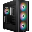 Kép 1/4 - COOLER MASTER Ház ATX MasterBox 600, 4db ARGB Ventilátor, Tápegység nélkül, Üvegfalú, fekete