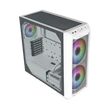 Kép 1/5 - COOLER MASTER Ház Midi ATX HAF 500 ARGB + 4db Ventilátor, Tápegység nélkül, Üvegfalú, fehér