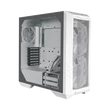 Kép 3/5 - COOLER MASTER Ház Midi ATX HAF 500 ARGB + 4db Ventilátor, Tápegység nélkül, Üvegfalú, fehér