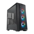 Kép 1/5 - COOLER MASTER Ház Midi ATX MASTERBOX 520 MESH + 3xARGB Ventilátor + ARGB Fan HUB, Tápegység nélkül, Edzett Üveg, fekete