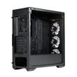 Kép 3/5 - COOLER MASTER Ház Midi ATX MASTERBOX 520 MESH + 3xARGB Ventilátor + ARGB Fan HUB, Tápegység nélkül, Edzett Üveg, fekete