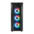 Kép 5/5 - COOLER MASTER Ház Midi ATX MASTERBOX 520 MESH + 3xARGB Ventilátor + ARGB Fan HUB, Tápegység nélkül, Edzett Üveg, fekete