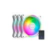 Kép 1/5 - COOLER MASTER Rendszerhűtő Ventilátor MASTERFAN MF120 HALO 3IN1 WHITE EDITION, Gen2 RGB, fehér, 3db/csomag