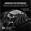 Kép 3/5 - CORSAIR CPU hűtő, A115 Twin Tower, 2 Ventilátoros, LGA1700 támogatással, fekete