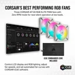 Kép 4/5 - CORSAIR CPU hűtő iCUE H150i ELITE LCD XT (vízhűtés), 3 Ventilátoros, LGA 1700 támogatással, fehér