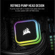 Kép 2/4 - CORSAIR CPU hűtő iCUE H150i RGB ELITE (vízhűtés), 3 Ventilátoros, LGA1700 támogatással. fekete